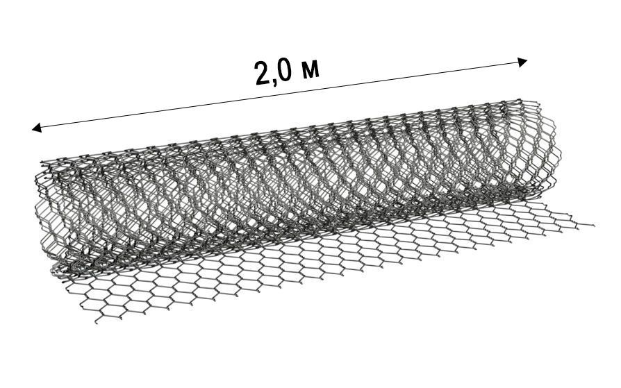 Сетка рабица Н-2.0м, оцинкованная, 10 м